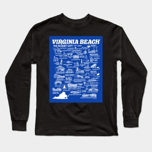 Virginia Beach Map Long Sleeve T-Shirt